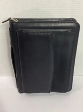 1999 Day Timer Regency Planner Zip Around + Full Wallet Black 7 Ring w/handle B1