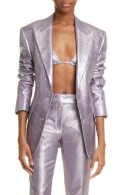 Tom Ford Iridescent Lilac Lame' Shiny Sparkling Evening Blazer Jacket Tux 48