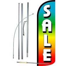 Sale Flag Flutter Feather Banner Swooper Extra Wide Windless Bundle Kit