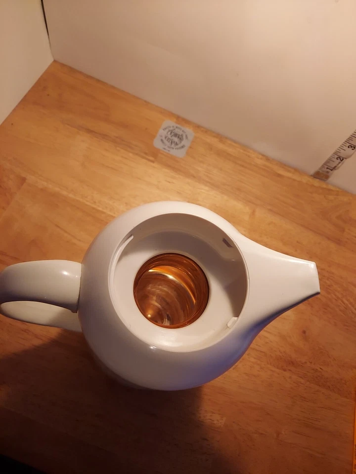 Vintage EMSA ISOLIER STAR Germany Postmodern White & Crome Insulated Jug Cafe - Image 3 of 4