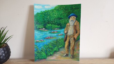 Claude Monet in Giverny Garten-Seerose Teich Landschaft Claude Monet PORTRAIT 