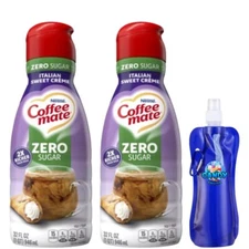 CoffeeMate Zero Sugar Italian Sweet Creme Liquid Coffee Creamer 32 oz 2 pack