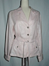 Coldwater Creek Linen Blend Jacket Lt Pink Large