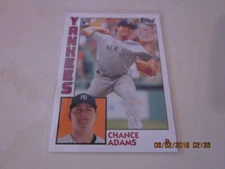 2019 Topps Chance Adams RC #T84-97 1984 35th Anniversity Yankees NrMt