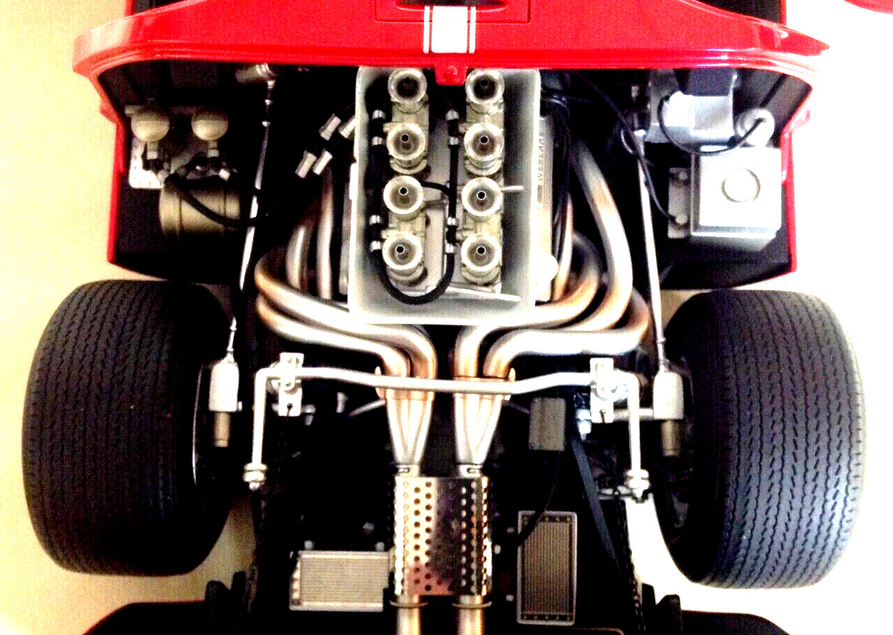 Ford GT40 w/Wire Wheel Rims/V8 Engine/Custom Metal Body 1:12 Large Scale Model