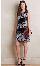 Maeve Anthropologie Dress Womens Floral Print Mini XS Black Sundress NEW Summer