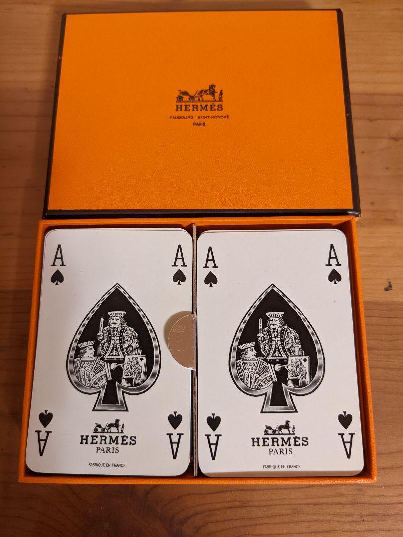 HERMES トランプ HERMES Playing Cards Orange Stripe Logo Trump Rare Excellent