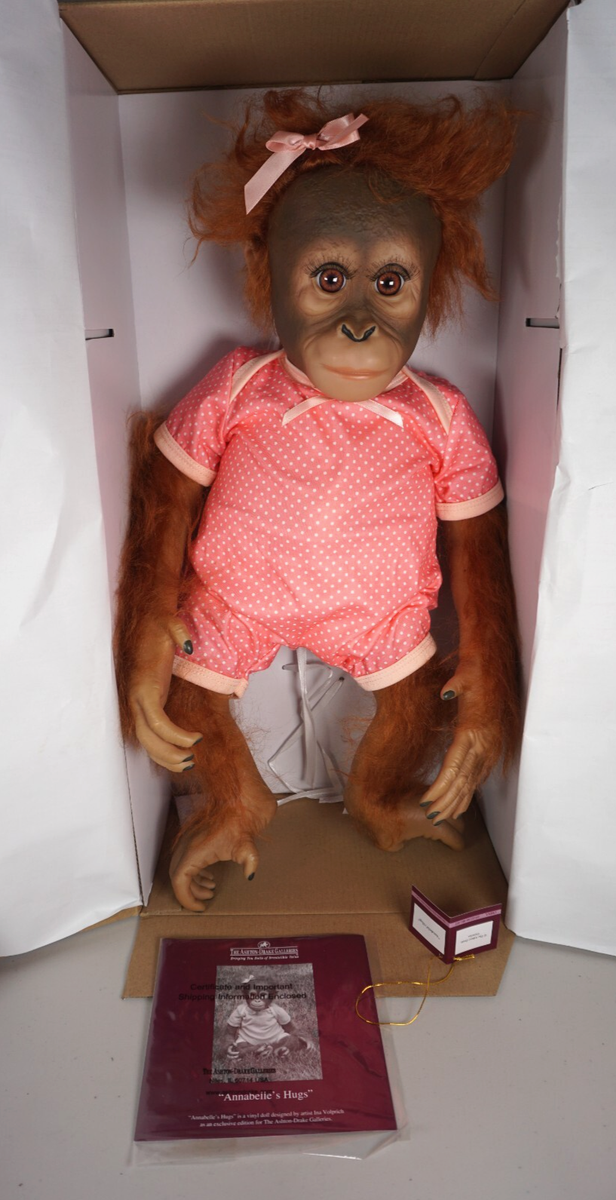 Ashton Drake Annabelle's Hugs So Truly Real Lifelike Baby Monkey Doll VGC