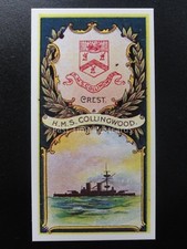 No.19 HMS COLLINGWOOD BATTLESHIP Battleships & Crests REPRO of R.J.Hill 1901