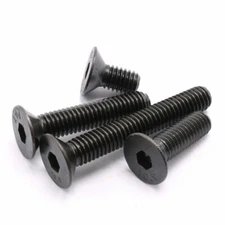 3/16 1/4 5/16 3/8 Hex Socket Bolt Countersunk Flat Head Screws Black Alloy Steel