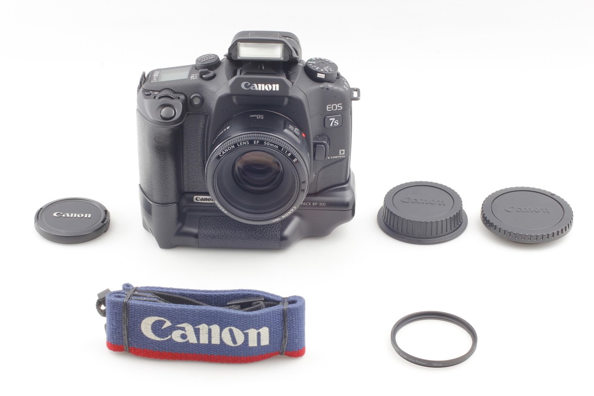 【本日限定価格】 EOS 7s + 50/1.8 STM + BP-300 MINT w/BP-300] Canon EOS 7S ELAN 7NE Film Camera 50mm f1.8
