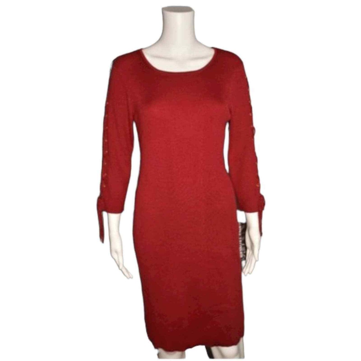 chinese dress ladies Momyknows Solid Color Sashes Knit Lace-Up High Waist Going Out Photoshoot Maternity Sweater Maxi Dress White / S main image 1