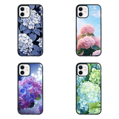 For Samsung Galaxy Apple iPhone Anti-collision blooming hydrangea flowers