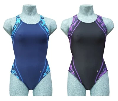 Acclaim Maillot De Bain 1 Pièce Femme Imprimé Atlantic Sans Motif Bretelles - Photo 1/4