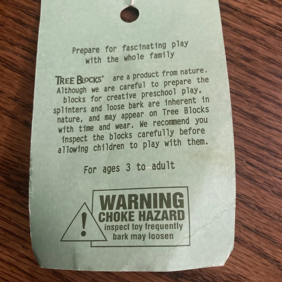 Wooden Tree Blocks w/Bark 30 Piece Math Real Wood Building Block Set - Image 4 of 4