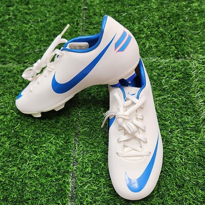 Nike Jr. Mercurial Victory III FG Kids Soccer Shoes White-Blue | eBay