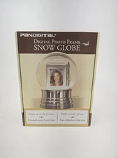 Pandigital Digital 1.8" Photo Frame Snow Globe New in Open Box Complete