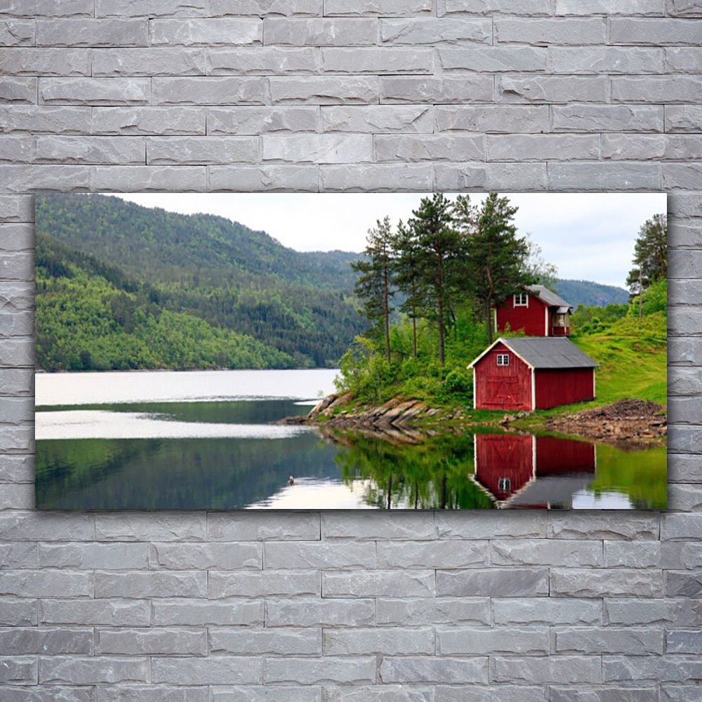 Image impression sur verre acrylique paysage de nature 120x60 cm pour habiller le salon