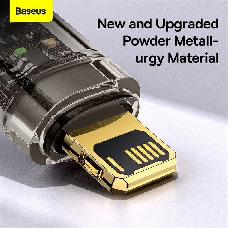 Baseus 2.4A Smart Auto Power-Off USB Fast Charging Cable For iPhone 14 13 12 11 - Image 2 of 4
