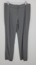 Armani Collezioni Pants Womens 10 Gray Wool Straight Leg Slacks Trousers Career