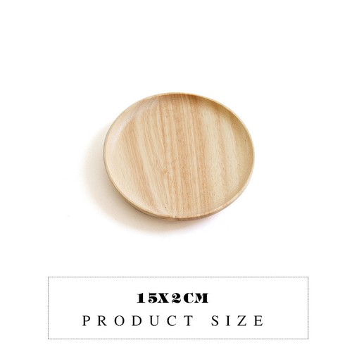 Wooden Serving Tray Round Square Platter Wood Rubberwood Fruit Bowl Cake Pizza - Picture 31 of 35