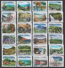 France 3634-3657 Flora French Regions (24 USED Stamps)