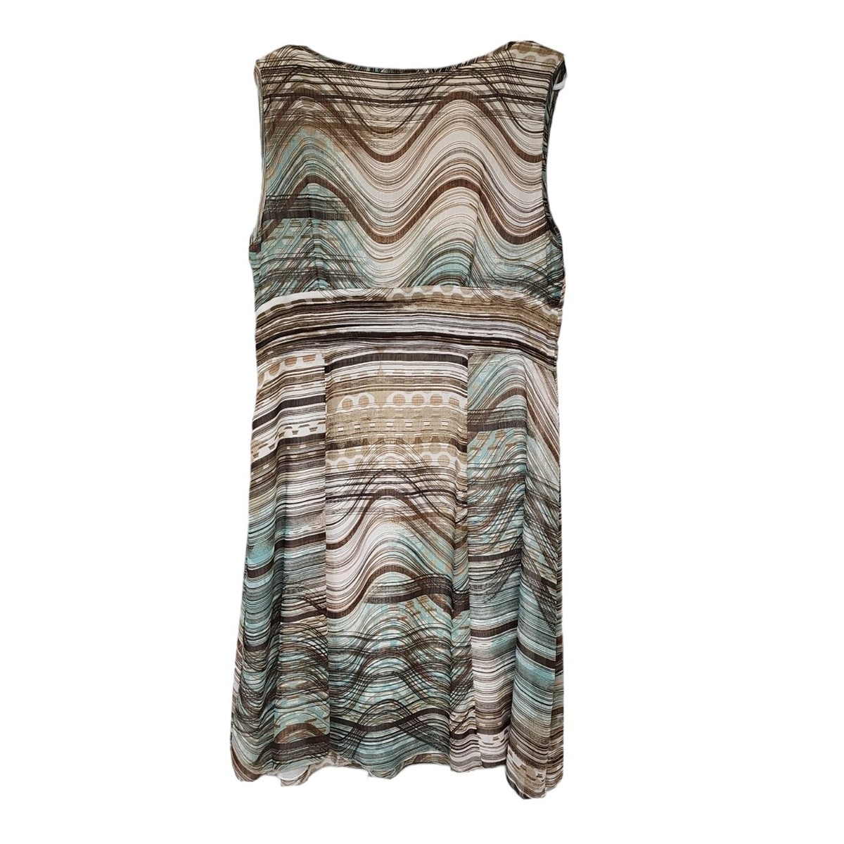 Tribal Women Dress Size 12 Brown Casual V Neck Sleeveless Boho A Line Lined  | eBay