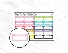 2755~~Praying For....Planner Stickers.