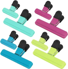 TACGEA Chip Clips, 8 Pack Food Clips, Upgrade Wide Open Bag Clips for Food Stora