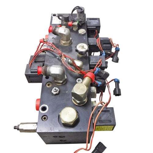 Used Hydraulic Valve Bank Manifold Assembly with Solenoids eBay