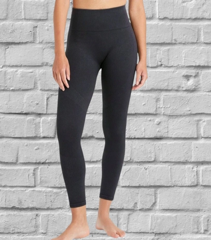 A2) New! JoyLab Women's Size Large Black High Rise Ribbed