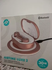 IFROGZ AIRTIME LUXE 2 BLUETOOTH WIRELESS EARBUDS WITH WIRELESS CHARGING CASE