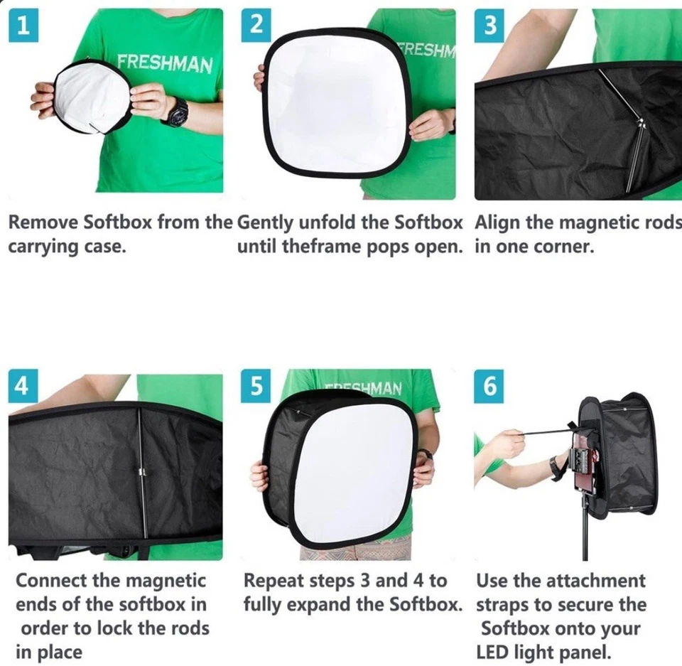 Neewer Outer 16.3''x6.5''Foldable LED Light Panel Softbox for 660/530/480 Light - Image 3 of 4