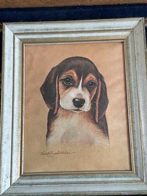 Print Beagle Puppy Robert Guy Marie Forbes  8X10 Framed/No Glass