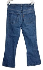 Vintage 70s Levis 517 Jeans Flared Blue Denim Orange Tab 30x28 646 0217 USA