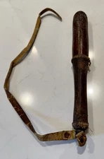 Vintage Police Leather Blackjack Weighted Sap Slapjack Pocket Baton Club READ