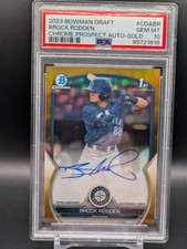 Brock Rodden Bowman Chrome 2023 Gold Refractor /50 Auto