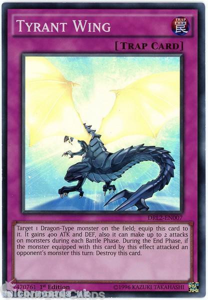 DRL2-EN007 Tyrant Wing Super Rare 1st edition Mint YuGiOh Card