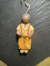 1985 Wooden Carved Hanging Figurine By Doris Williams, 3.5 Inch Tall