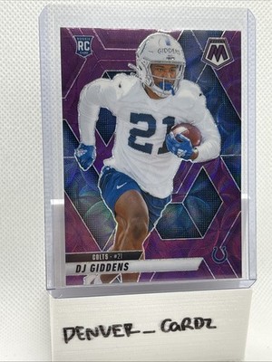2025 Panini Mosaic DJ Giddens Rookie Purple Scope Prizm RC #350 Colts