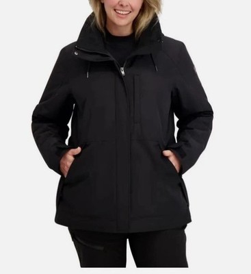 New, Roxy Womens Jacket Black Snow Billie Hood Water Wind Resistant Medium