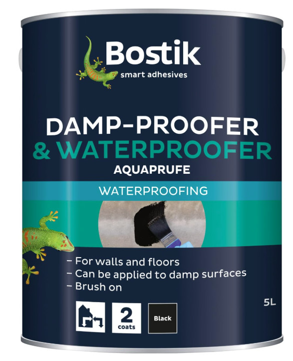 Bostik Aquaprufe Damp Proofer & Waterproofer Black - 5L | Solvent-Free Waterproofer - Can be applied to wet surfaces - Interior & Exterior - Image 7