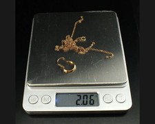Set aus Kette & Ohrringen 2,06 g 0,375 9 kt Gelbgold *Schrott/Ersatzteile/Reparaturen* - R40