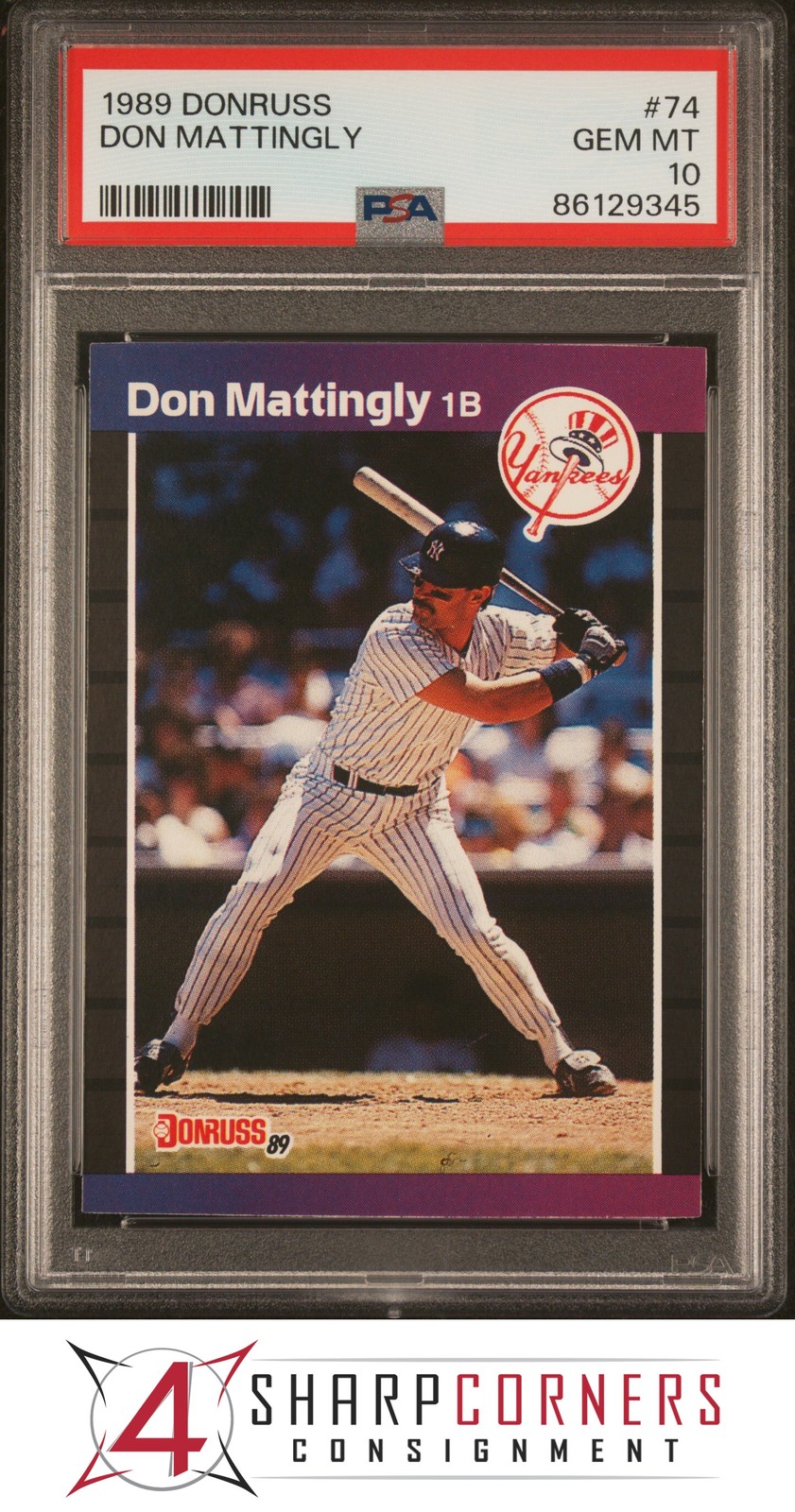 1989 DONRUSS #74 DON MATTINGLY YANKEES PSA 10
