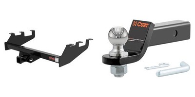 CURT Trailer Hitch Tow Kit 2in Receiver, 2in Ball Mount, Pin & Clip - 13339