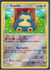2019 POKEMON SNORLAX 158/214 w/ Pikachu-UNBROKEN BONDS-RARE-REVERSE HOLO-NM (S2)