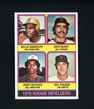 1976 Rookie Infielders (Willie Randolph / Dave McKay / Jerry Royster / Roy Staiger)