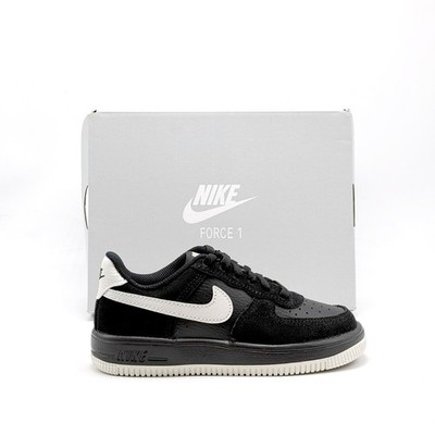 *NEW* PRE-SCHOOL KIDS NIKE AIR FORCE 1 LOW (PS) LV8 BLACK / LT BONE (IM8000 001)