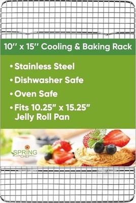 10 x 15 Inch Stainless Steel Cooling Rack Cooking & Baking Heavy Duty Cookie