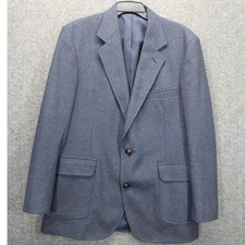 Vintage Pendleton Tweed Sport Coat Jacket Men 42L Speckled Blue 100 Virgin Wool
